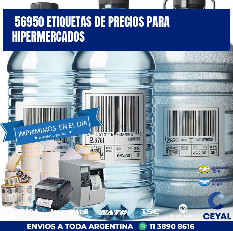 56950 ETIQUETAS DE PRECIOS PARA HIPERMERCADOS