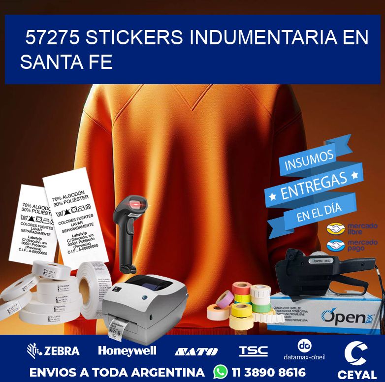 57275 STICKERS INDUMENTARIA EN SANTA FE