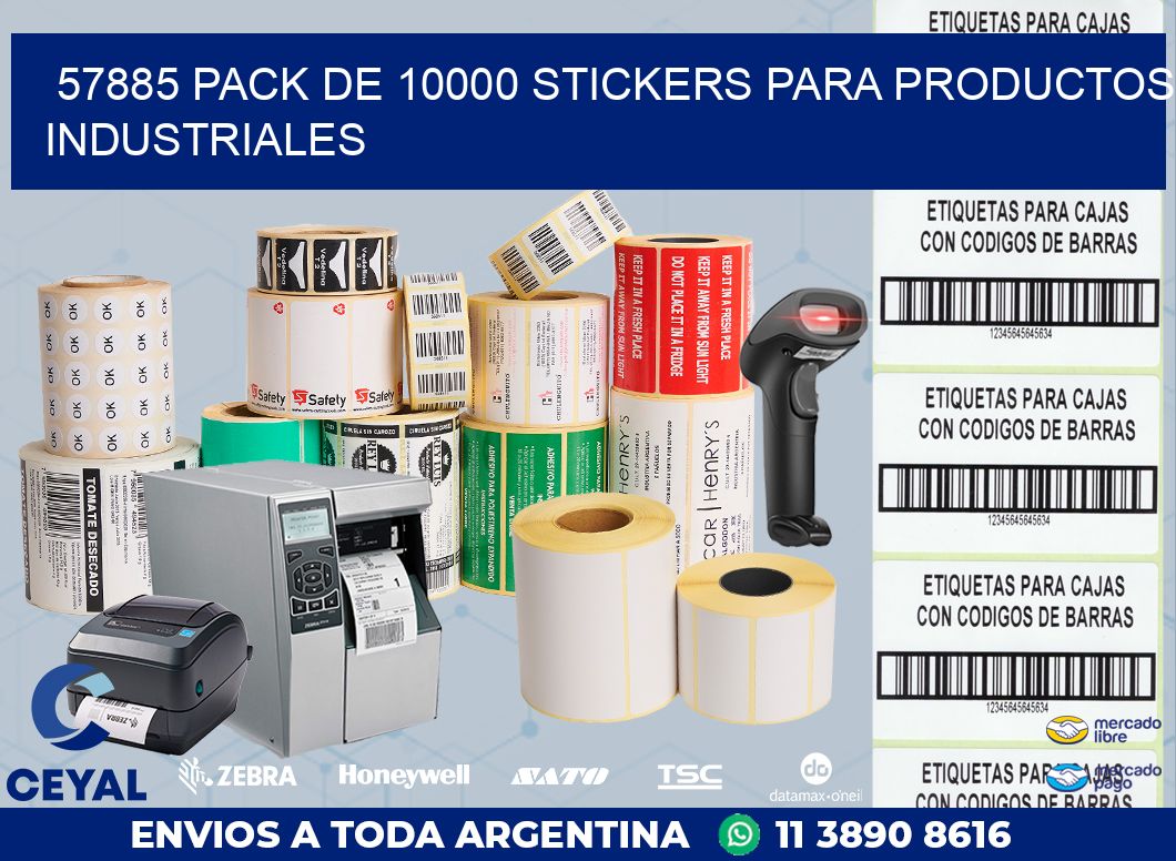 57885 PACK DE 10000 STICKERS PARA PRODUCTOS INDUSTRIALES