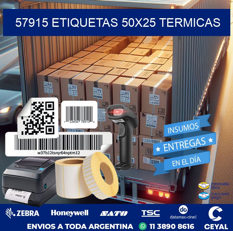 57915 ETIQUETAS 50X25 TERMICAS