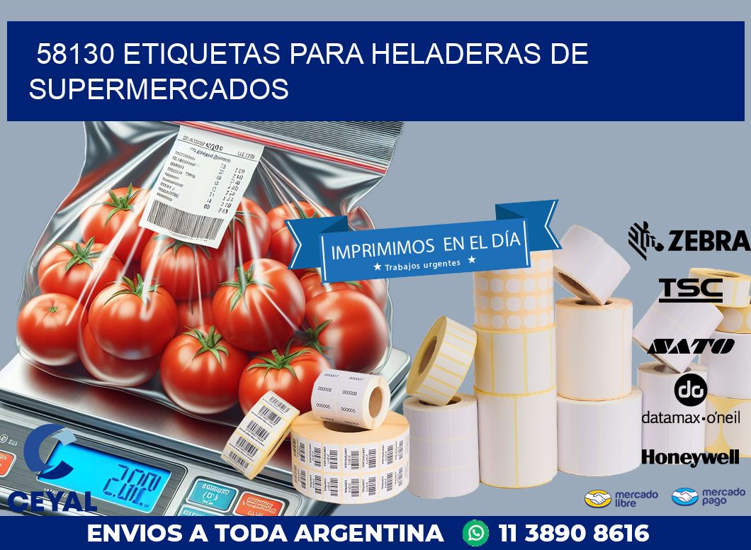 58130 ETIQUETAS PARA HELADERAS DE SUPERMERCADOS