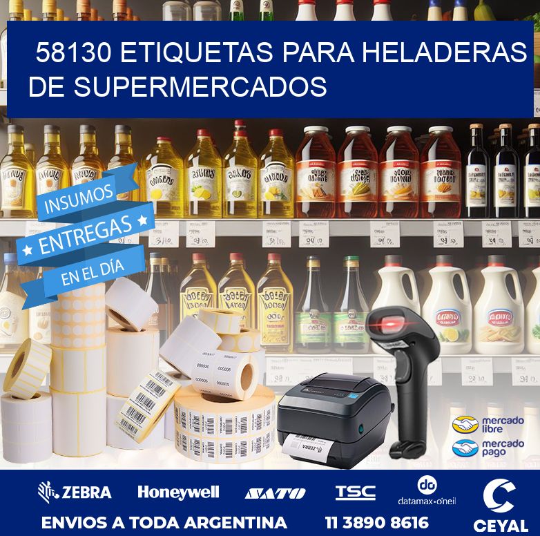 58130 ETIQUETAS PARA HELADERAS DE SUPERMERCADOS