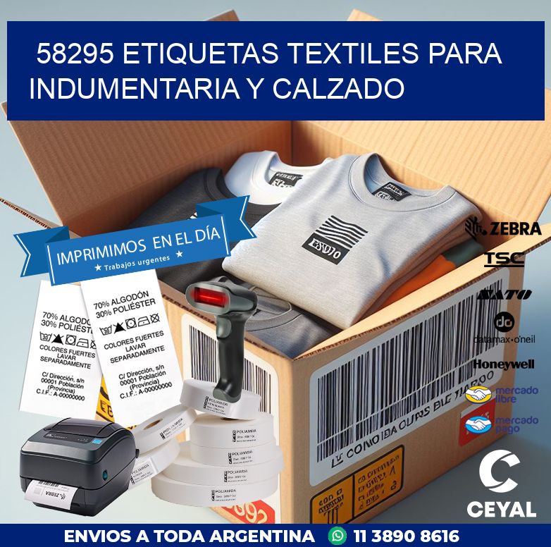 58295 ETIQUETAS TEXTILES PARA INDUMENTARIA Y CALZADO