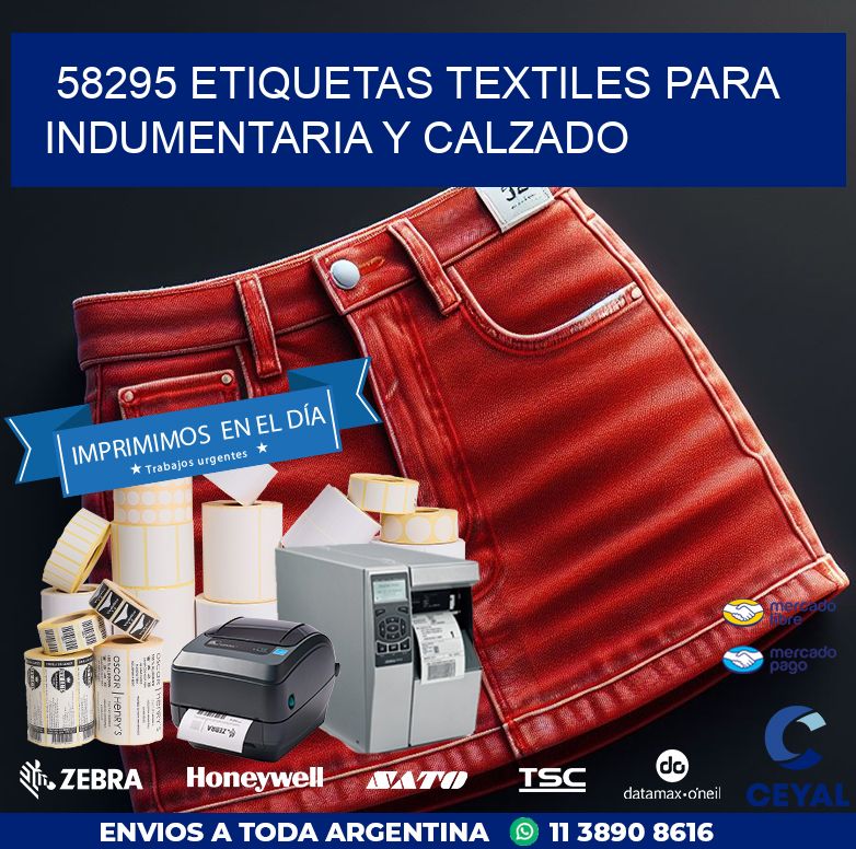 58295 ETIQUETAS TEXTILES PARA INDUMENTARIA Y CALZADO