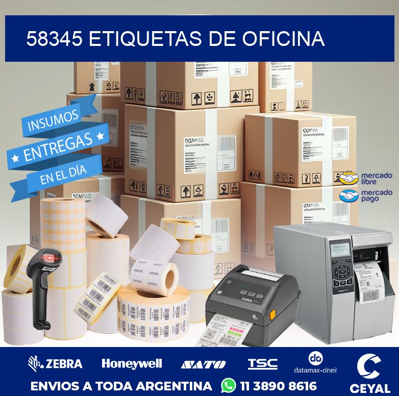 58345 ETIQUETAS DE OFICINA