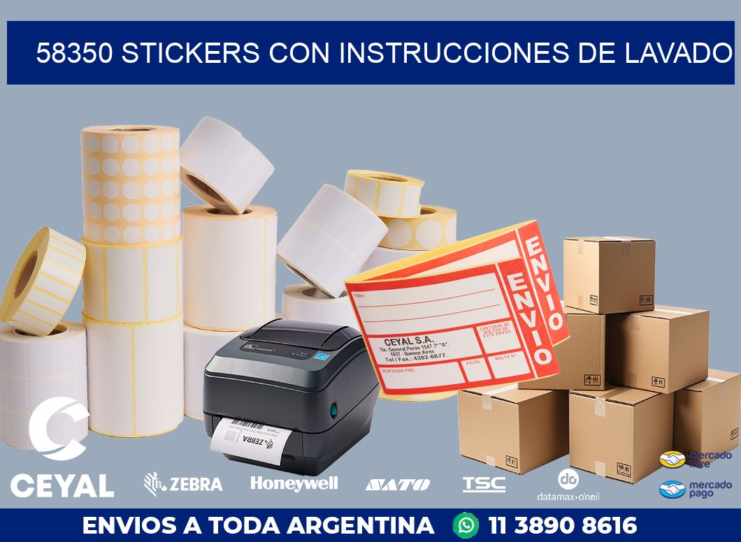 58350 STICKERS CON INSTRUCCIONES DE LAVADO