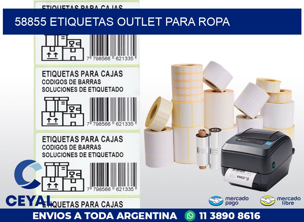 58855 ETIQUETAS OUTLET PARA ROPA