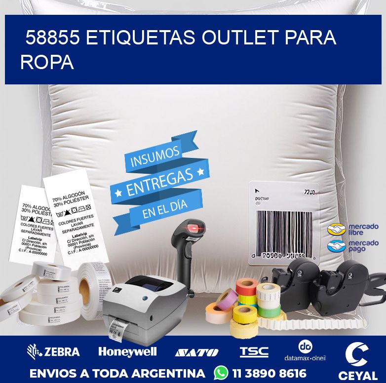 58855 ETIQUETAS OUTLET PARA ROPA