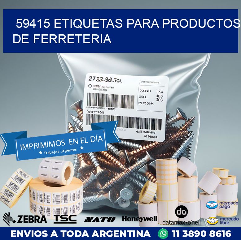 59415 ETIQUETAS PARA PRODUCTOS DE FERRETERIA