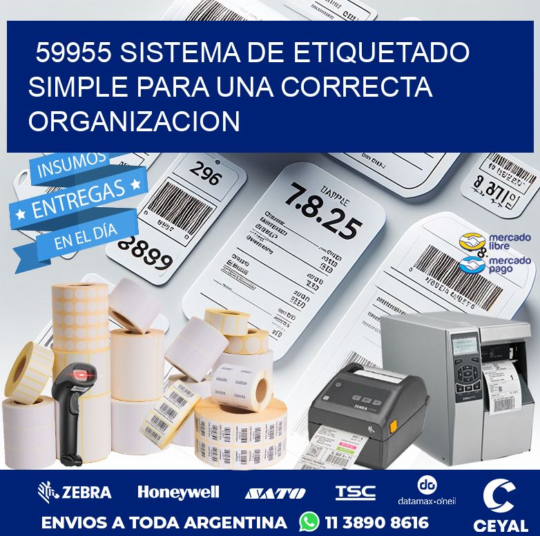 59955 SISTEMA DE ETIQUETADO SIMPLE PARA UNA CORRECTA ORGANIZACION