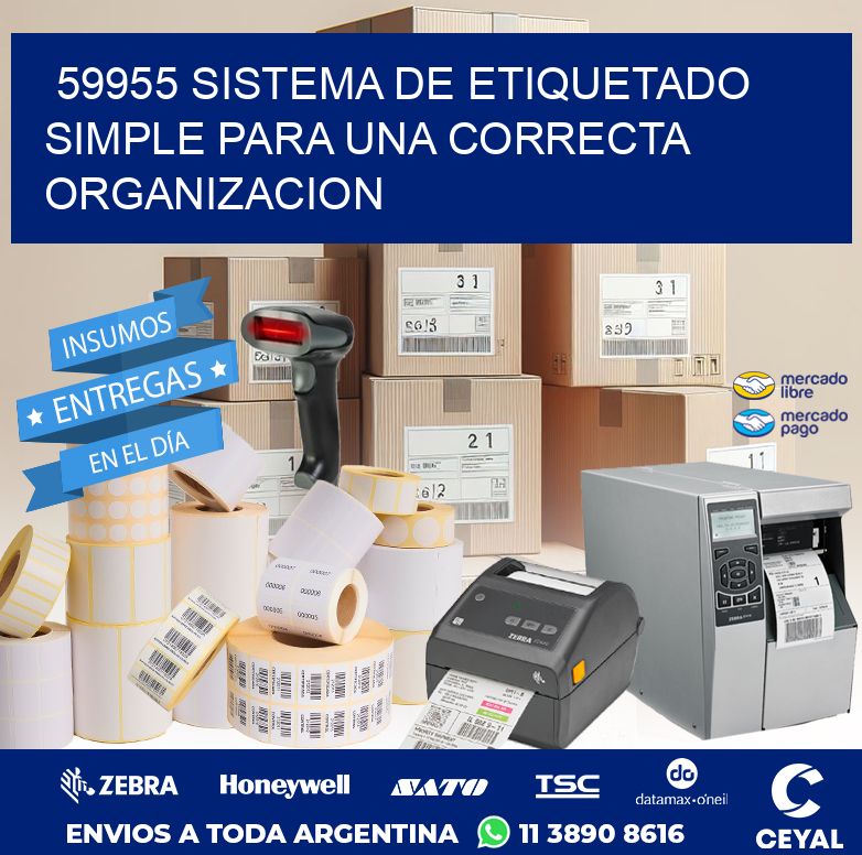 59955 SISTEMA DE ETIQUETADO SIMPLE PARA UNA CORRECTA ORGANIZACION