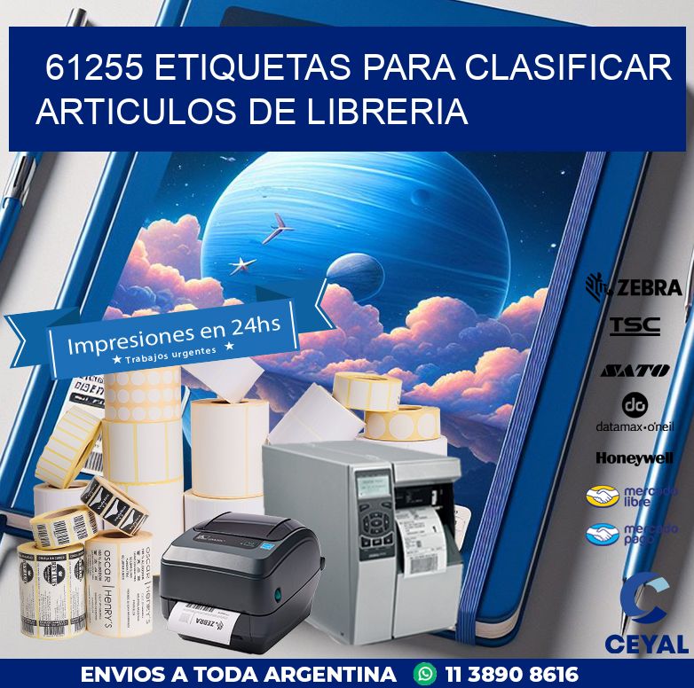 61255 ETIQUETAS PARA CLASIFICAR ARTICULOS DE LIBRERIA