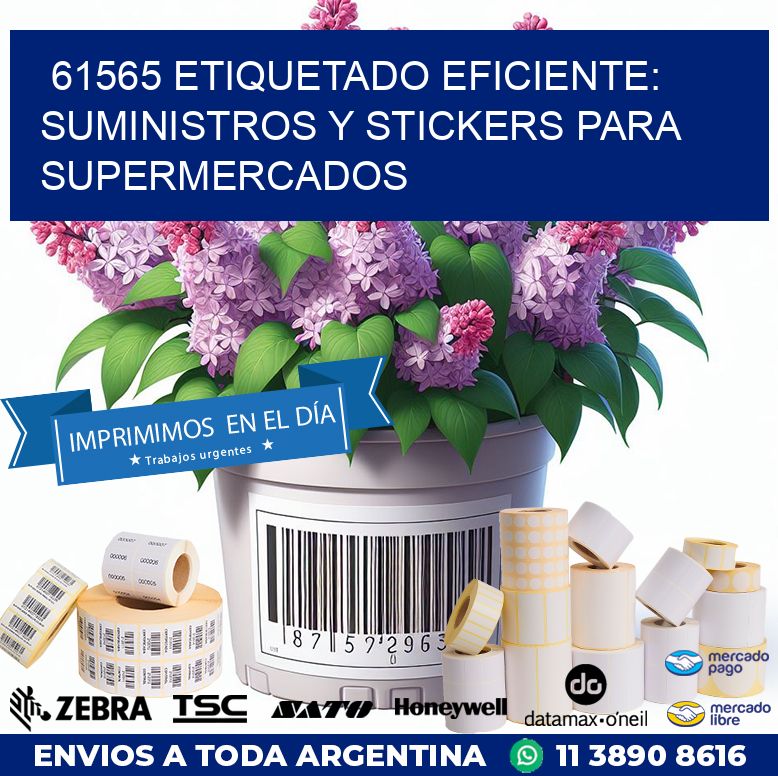 61565 ETIQUETADO EFICIENTE: SUMINISTROS Y STICKERS PARA SUPERMERCADOS