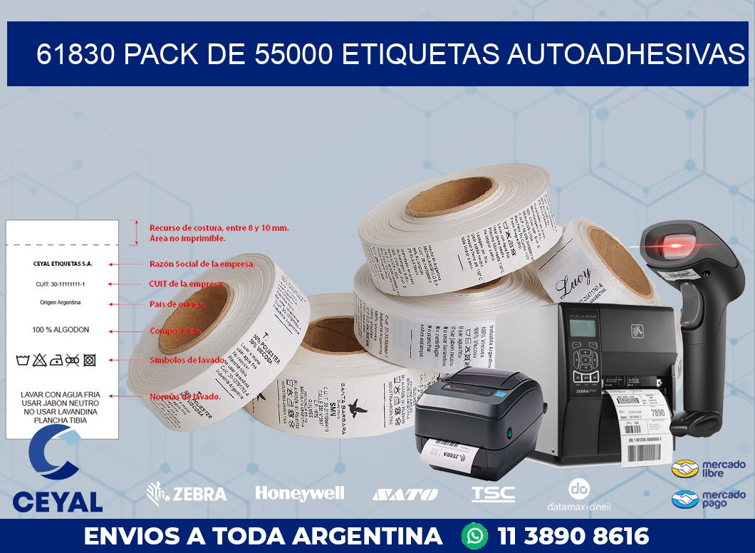 61830 PACK DE 55000 ETIQUETAS AUTOADHESIVAS
