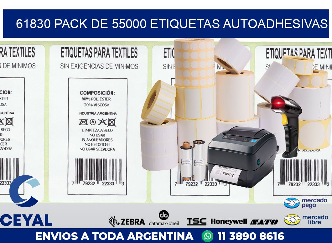 61830 PACK DE 55000 ETIQUETAS AUTOADHESIVAS