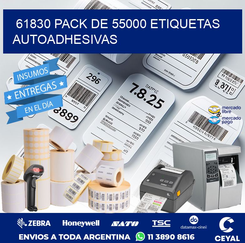 61830 PACK DE 55000 ETIQUETAS AUTOADHESIVAS