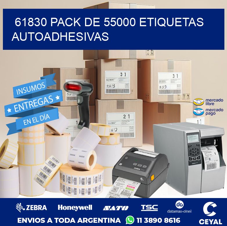 61830 PACK DE 55000 ETIQUETAS AUTOADHESIVAS
