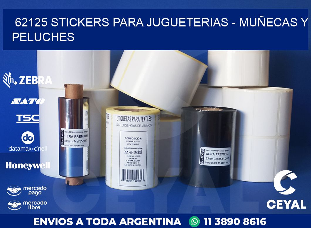 62125 STICKERS PARA JUGUETERIAS - MUÑECAS Y PELUCHES