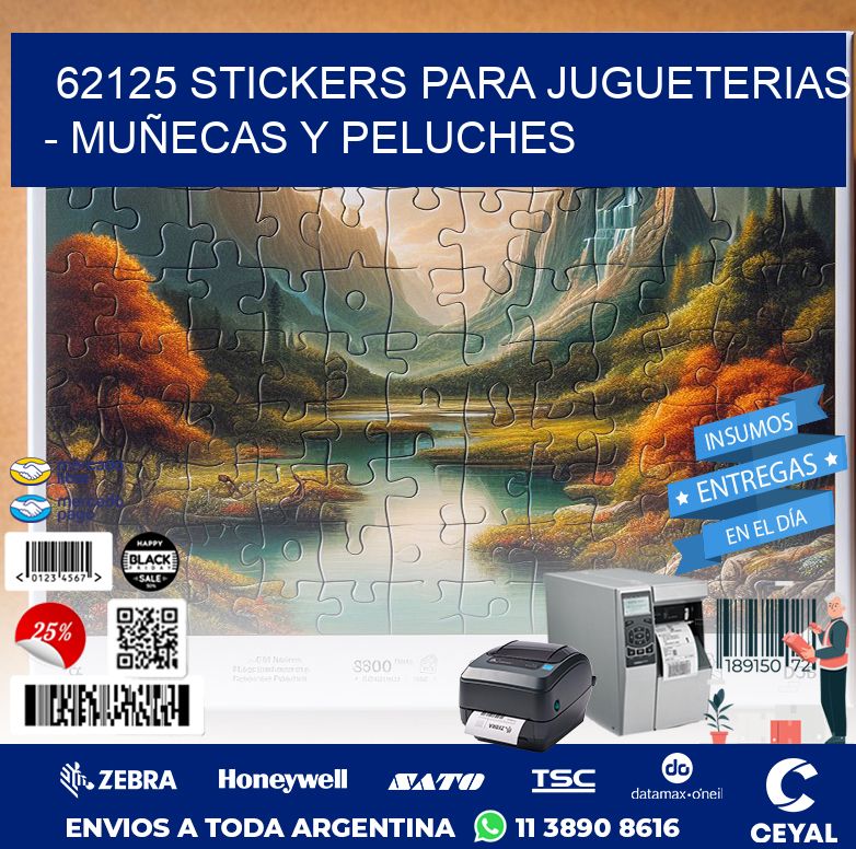 62125 STICKERS PARA JUGUETERIAS - MUÑECAS Y PELUCHES