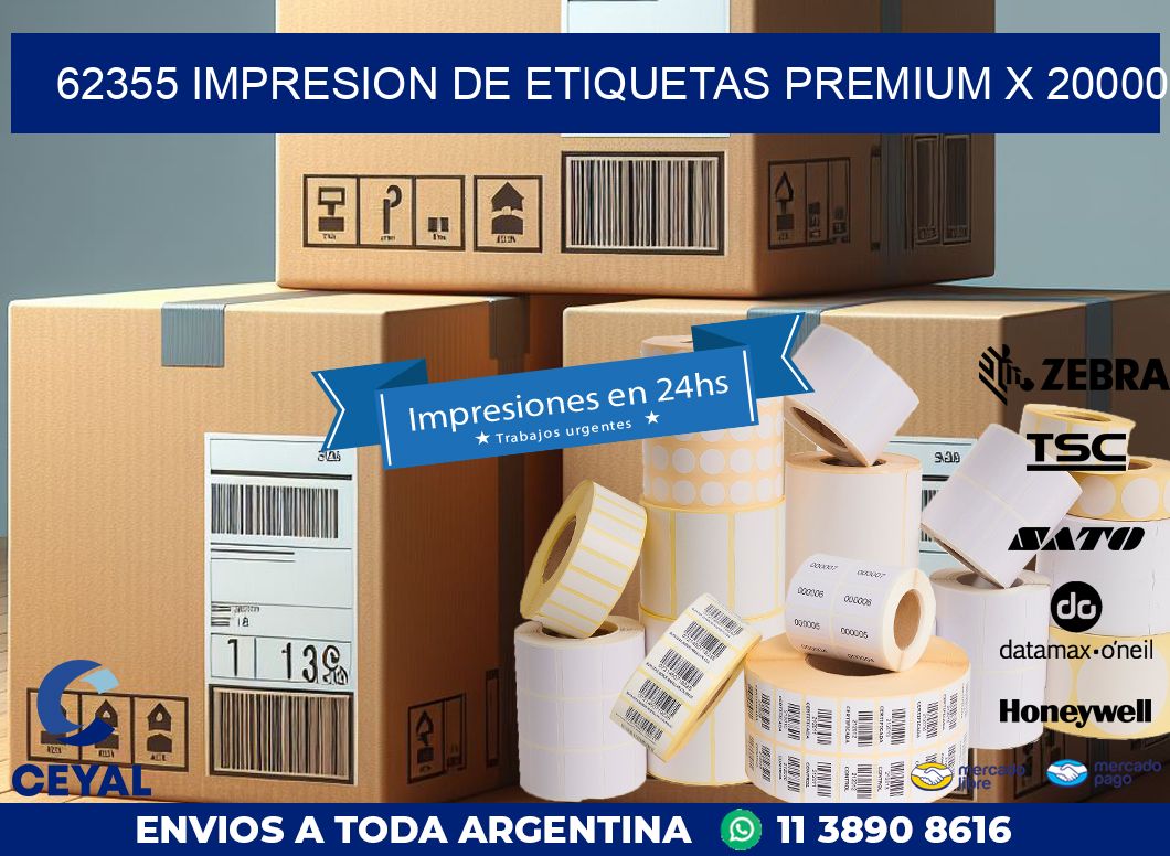 62355 IMPRESION DE ETIQUETAS PREMIUM X 20000