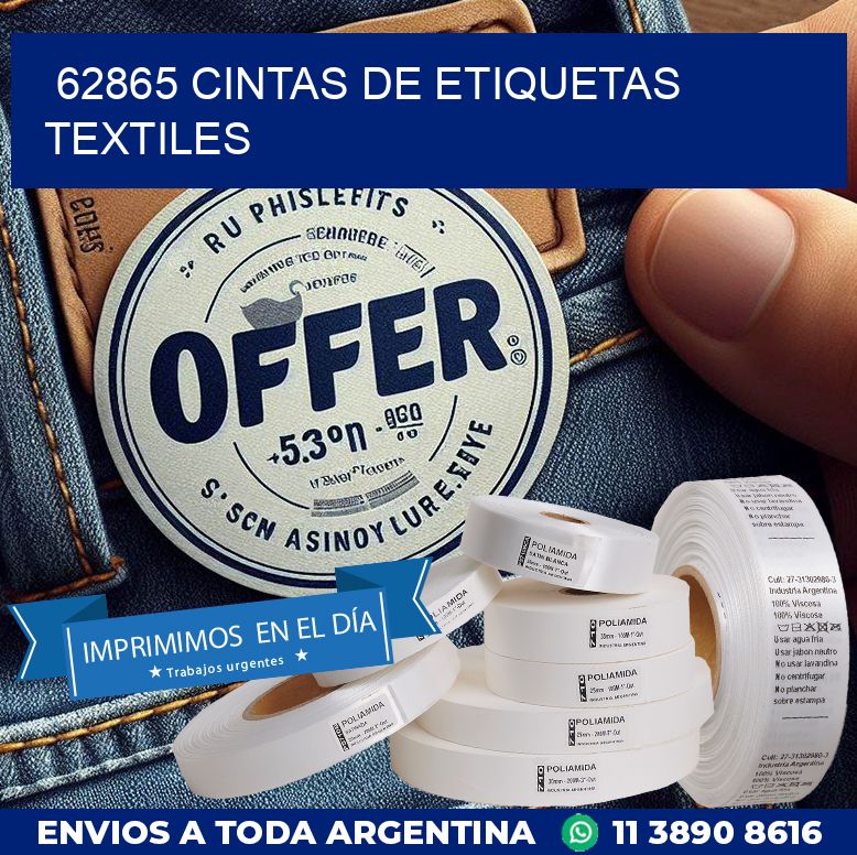 62865 CINTAS DE ETIQUETAS TEXTILES