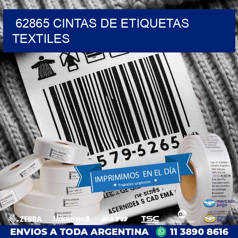 62865 CINTAS DE ETIQUETAS TEXTILES