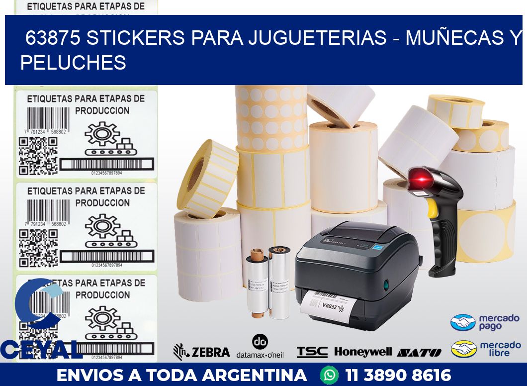 63875 STICKERS PARA JUGUETERIAS - MUÑECAS Y PELUCHES