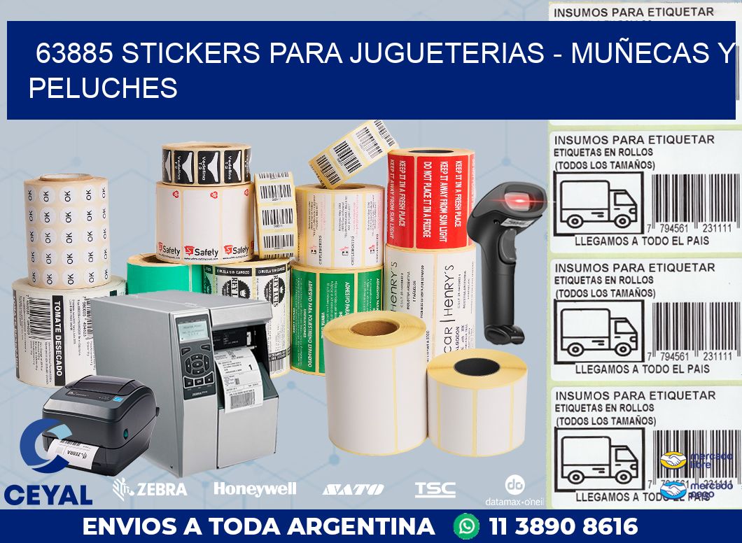 63885 STICKERS PARA JUGUETERIAS - MUÑECAS Y PELUCHES