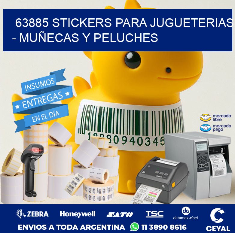 63885 STICKERS PARA JUGUETERIAS - MUÑECAS Y PELUCHES