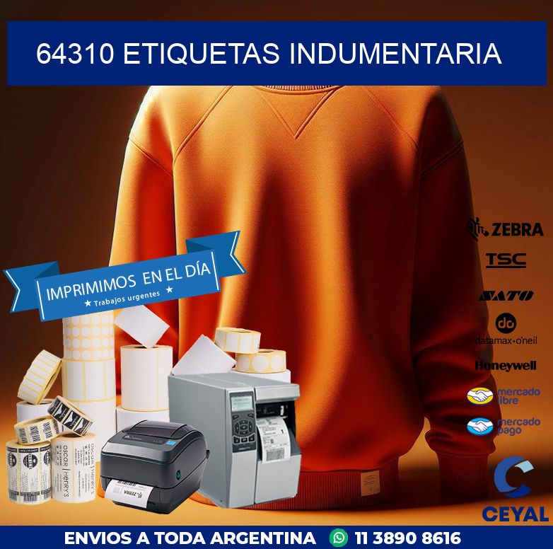 64310 ETIQUETAS INDUMENTARIA