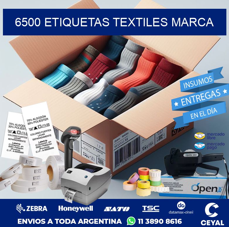 6500 ETIQUETAS TEXTILES MARCA
