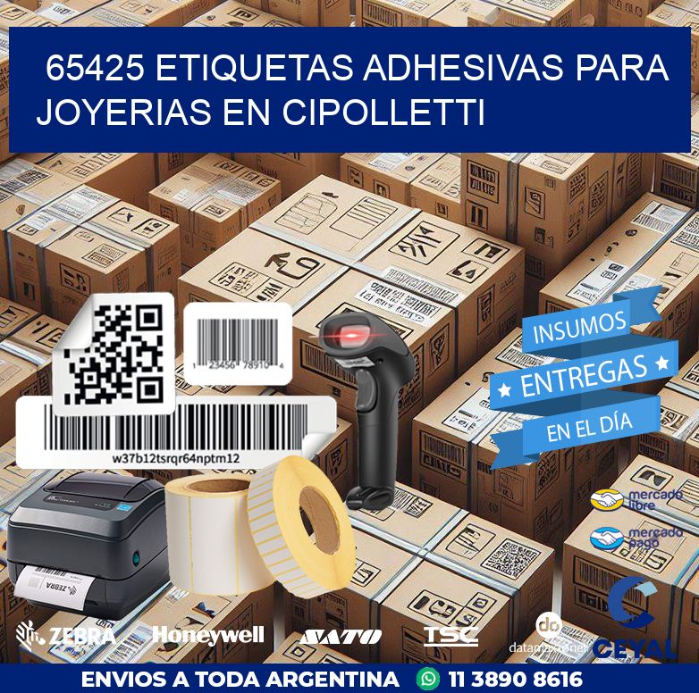 65425 ETIQUETAS ADHESIVAS PARA JOYERIAS EN CIPOLLETTI