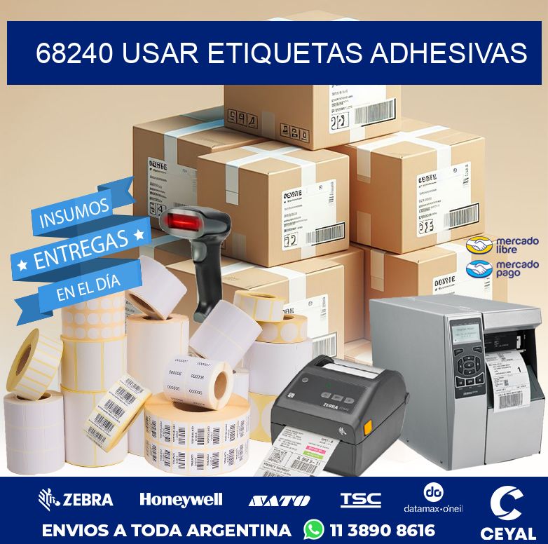68240 USAR ETIQUETAS ADHESIVAS