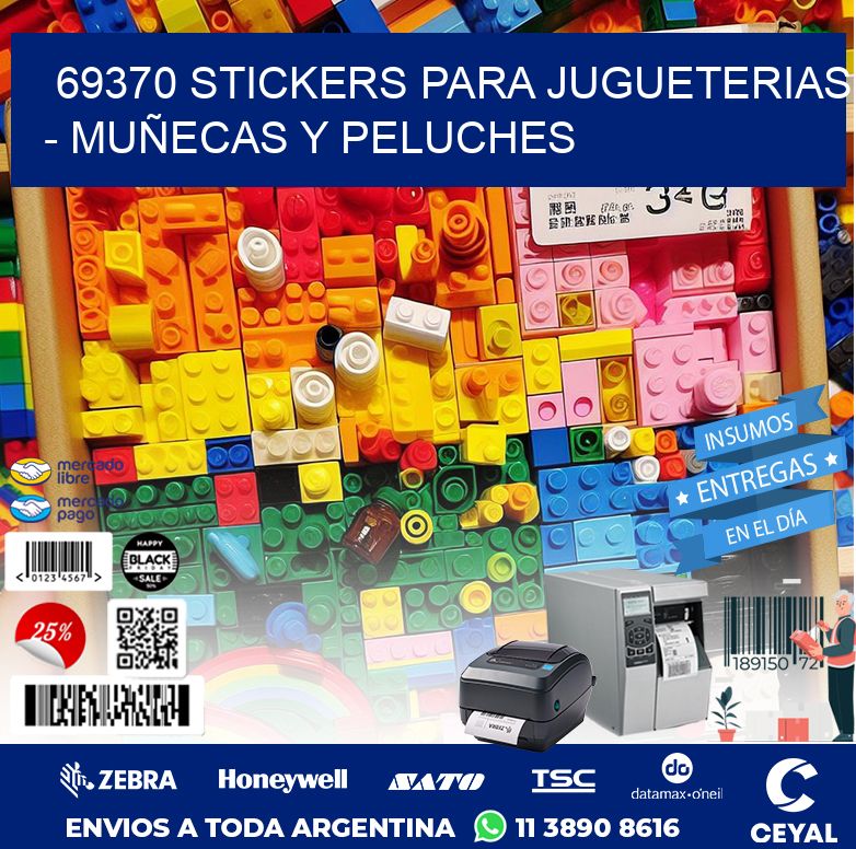 69370 STICKERS PARA JUGUETERIAS - MUÑECAS Y PELUCHES