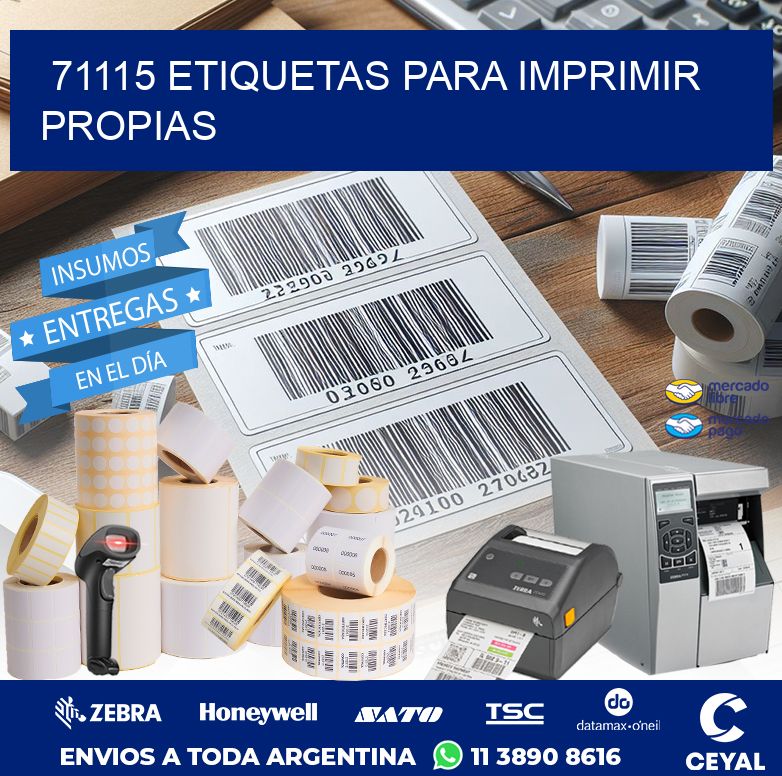 71115 ETIQUETAS PARA IMPRIMIR PROPIAS