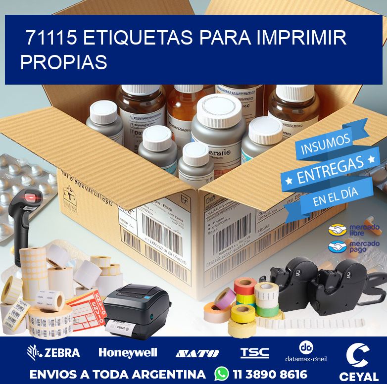 71115 ETIQUETAS PARA IMPRIMIR PROPIAS