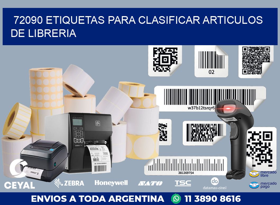72090 ETIQUETAS PARA CLASIFICAR ARTICULOS DE LIBRERIA