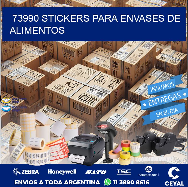 73990 STICKERS PARA ENVASES DE ALIMENTOS