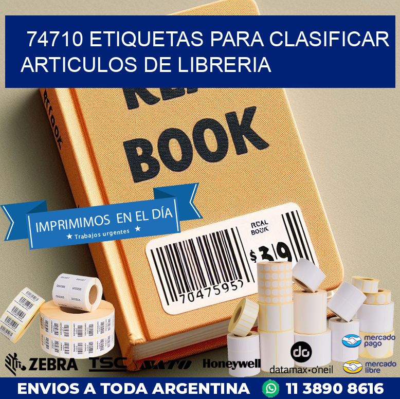 74710 ETIQUETAS PARA CLASIFICAR ARTICULOS DE LIBRERIA