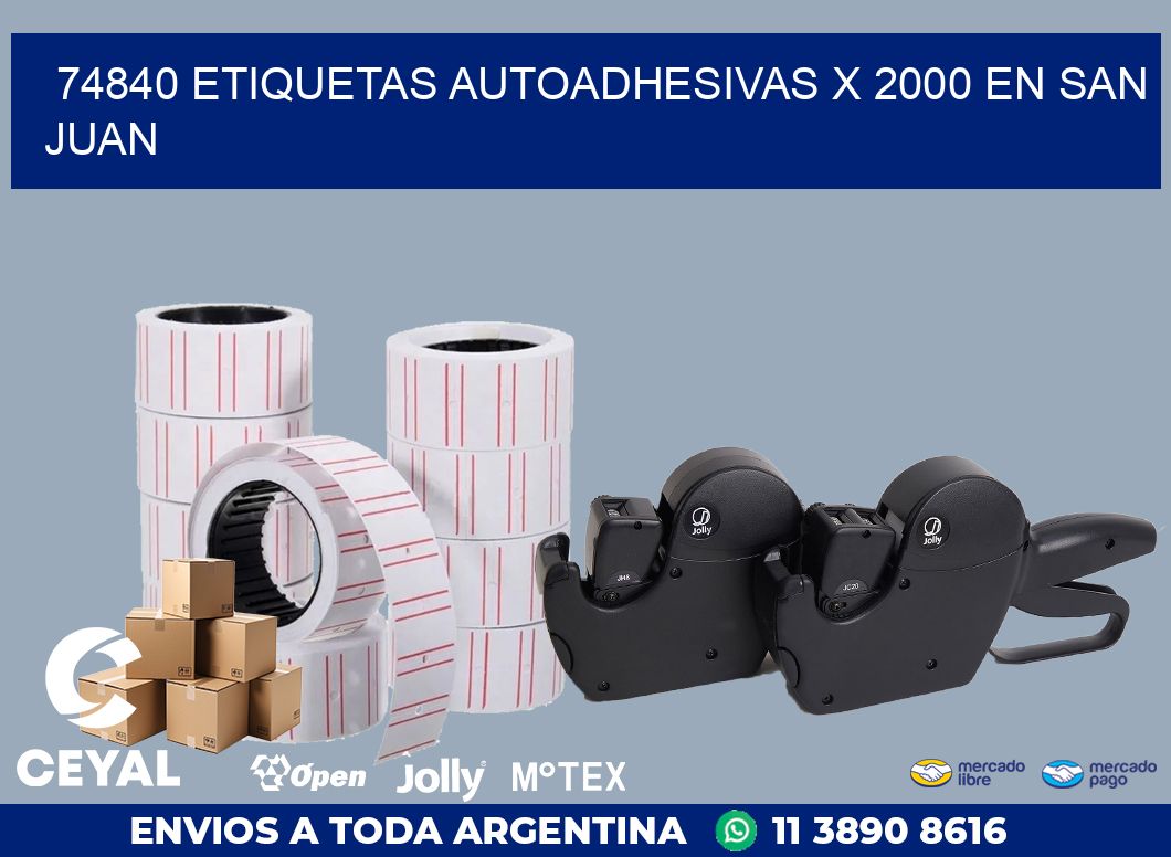 74840 ETIQUETAS AUTOADHESIVAS X 2000 EN SAN JUAN