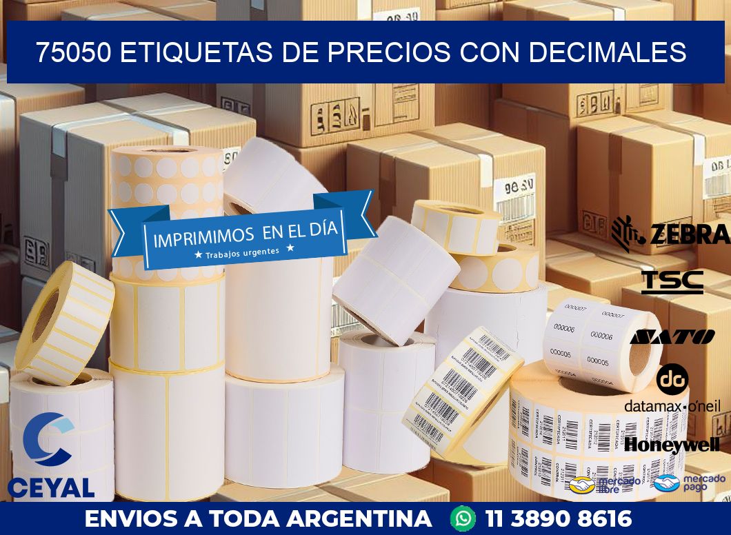75050 ETIQUETAS DE PRECIOS CON DECIMALES