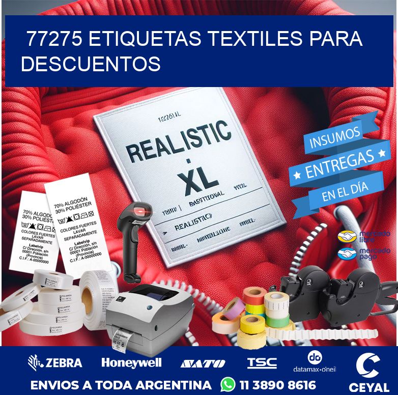 77275 ETIQUETAS TEXTILES PARA DESCUENTOS