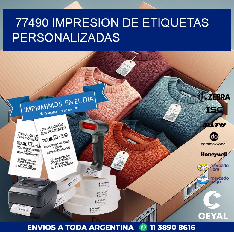 77490 IMPRESION DE ETIQUETAS PERSONALIZADAS