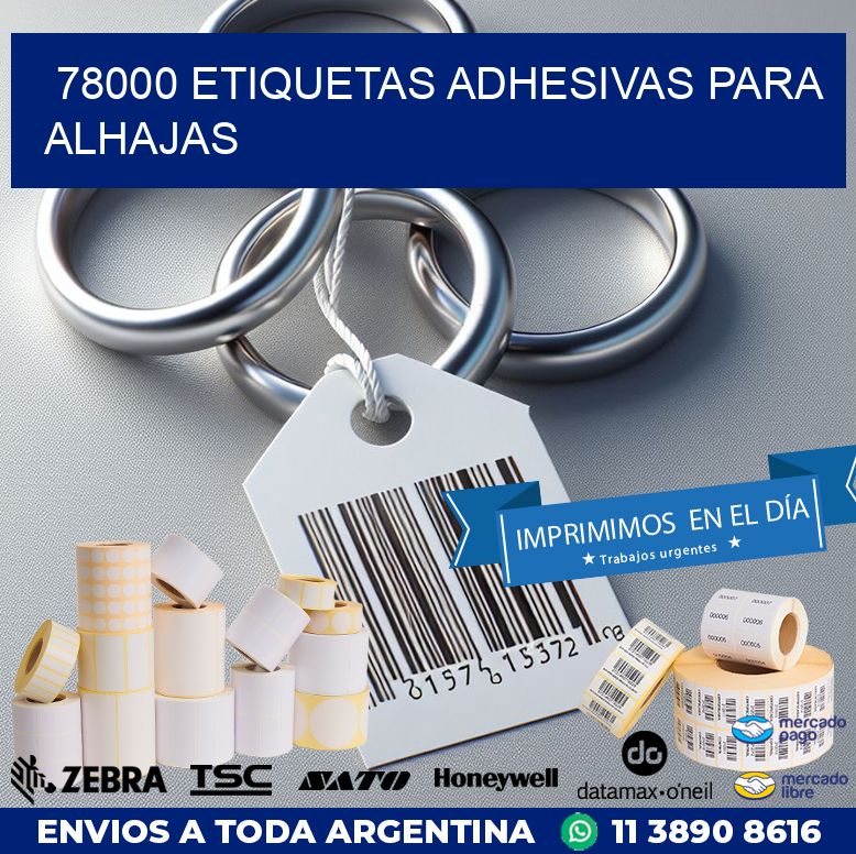 78000 ETIQUETAS ADHESIVAS PARA ALHAJAS