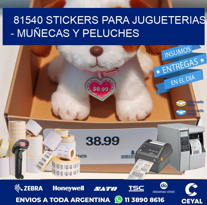 81540 STICKERS PARA JUGUETERIAS - MUÑECAS Y PELUCHES