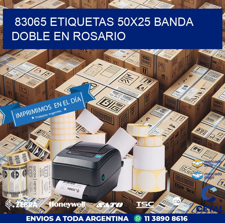 83065 ETIQUETAS 50X25 BANDA DOBLE EN ROSARIO