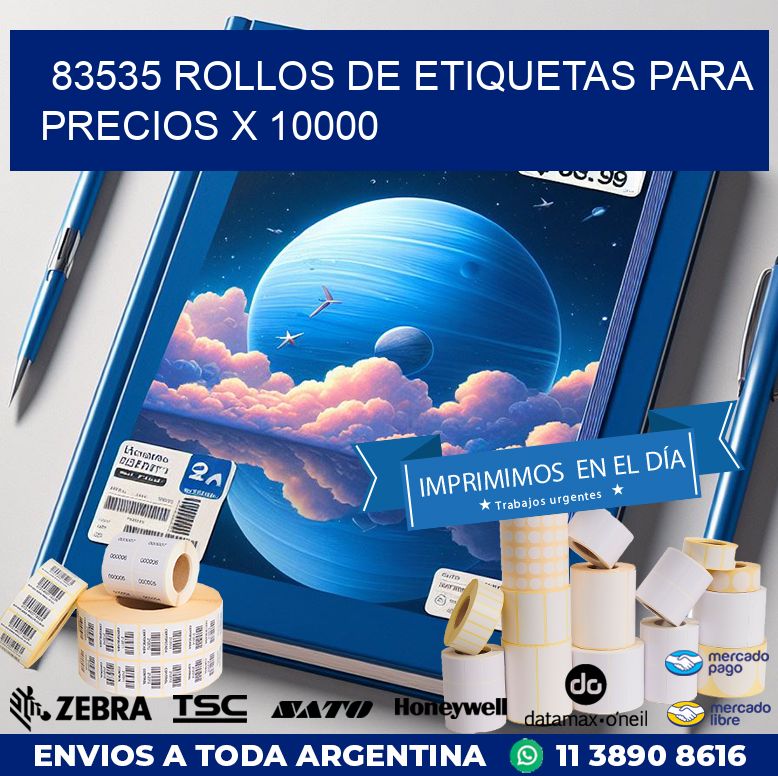 83535 ROLLOS DE ETIQUETAS PARA PRECIOS X 10000