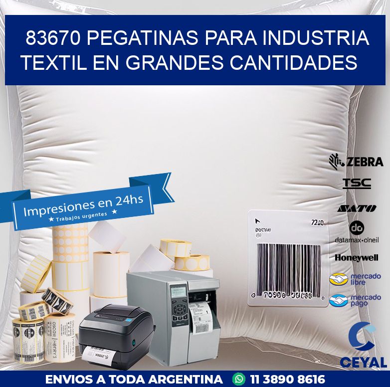 83670 PEGATINAS PARA INDUSTRIA TEXTIL EN GRANDES CANTIDADES