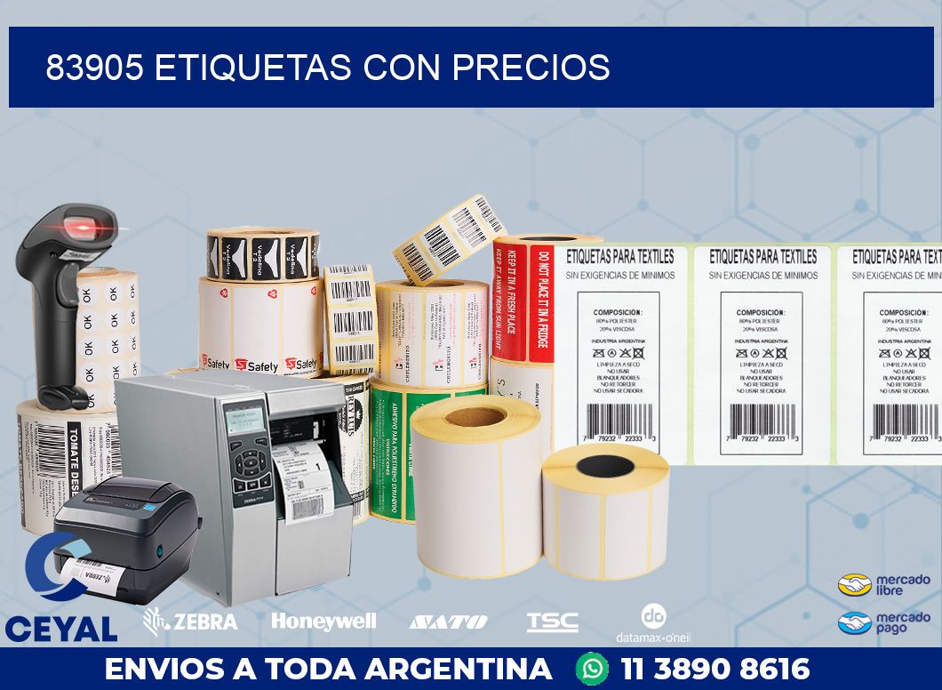 83905 ETIQUETAS CON PRECIOS