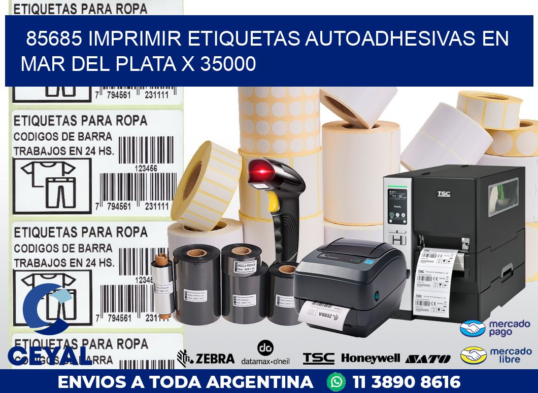 85685 IMPRIMIR ETIQUETAS AUTOADHESIVAS EN MAR DEL PLATA X 35000
